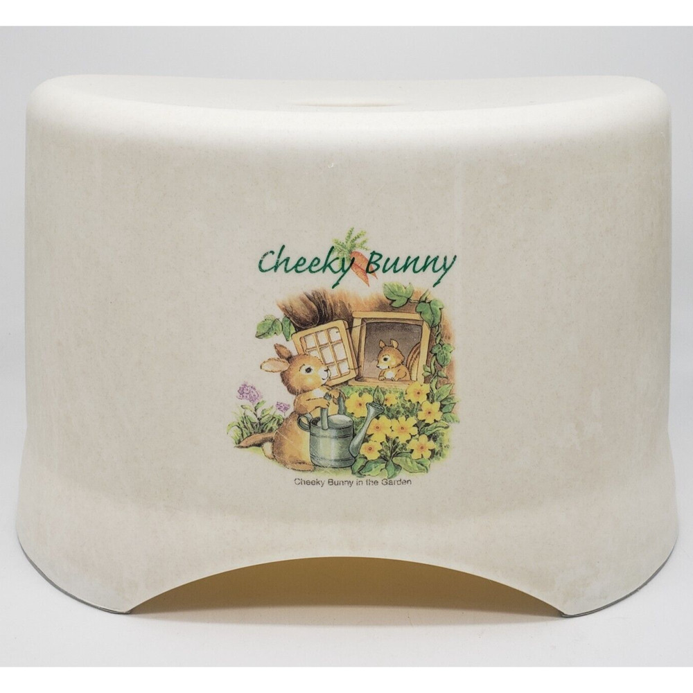 Cheeky Bunny "In the Garden" Sturdy Foot Stool with Rubber edge base.‎ Squirrel
